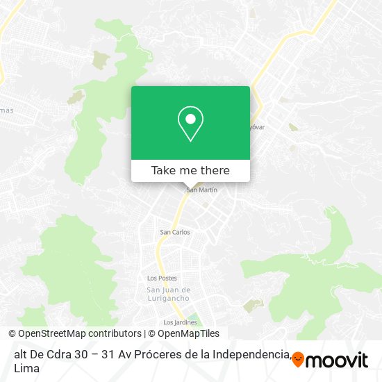 alt  De Cdra  30 – 31 Av  Próceres de la Independencia map