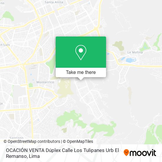 OCACIÓN VENTA   Dúplex  Calle Los Tulipanes Urb  El Remanso map