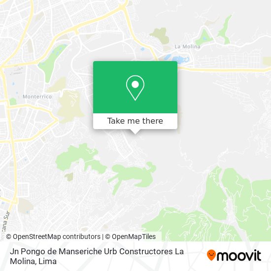 Mapa de Jn  Pongo de Manseriche   Urb Constructores   La Molina