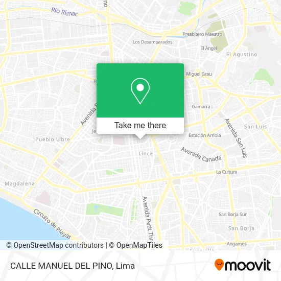 Mapa de CALLE MANUEL DEL PINO