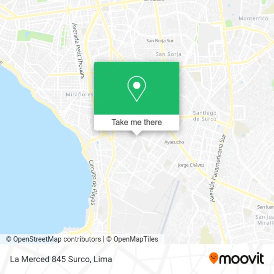 La Merced 845  Surco map