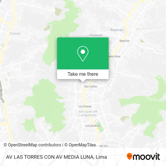 AV  LAS TORRES CON AV  MEDIA LUNA map