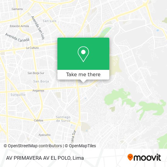 AV  PRIMAVERA   AV  EL POLO map