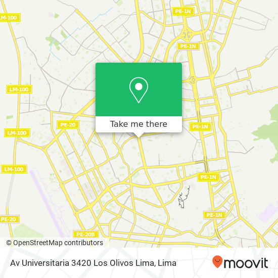 Av  Universitaria 3420  Los Olivos  Lima map