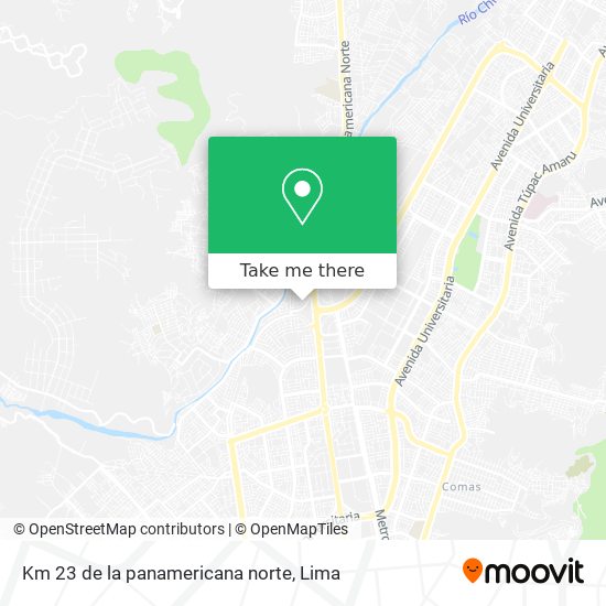 Mapa de Km 23 de la panamericana norte