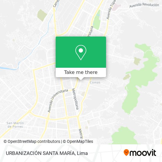 URBANIZACIÓN SANTA MARÍA map