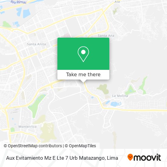 Aux  Evitamiento Mz E Lte 7 Urb  Matazango map