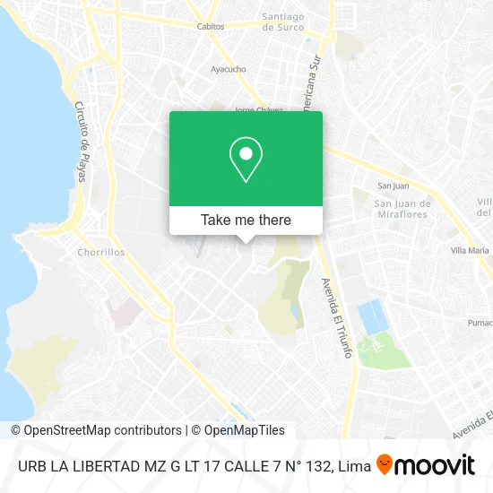 URB  LA LIBERTAD MZ G LT 17 CALLE 7 N° 132 map