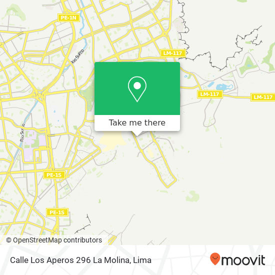 Calle Los Aperos 296 La Molina map