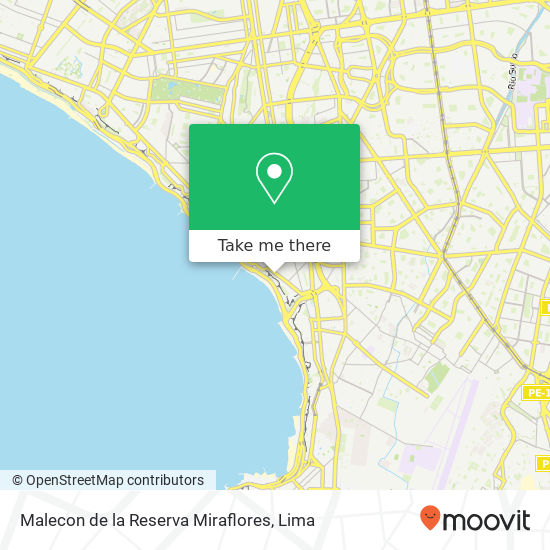 Malecon de la Reserva Miraflores map