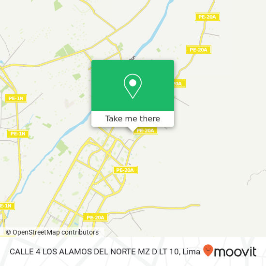 Mapa de CALLE 4 LOS ALAMOS DEL NORTE MZ D LT  10