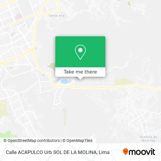 Mapa de Calle ACAPULCO  Urb  SOL DE LA MOLINA