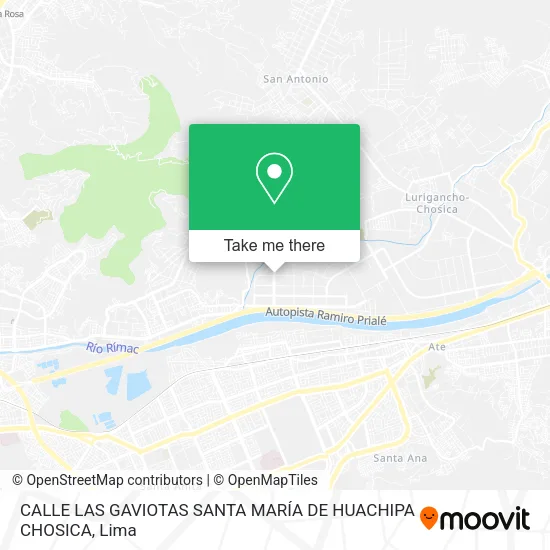 Mapa de CALLE LAS GAVIOTAS  SANTA MARÍA DE HUACHIPA   CHOSICA