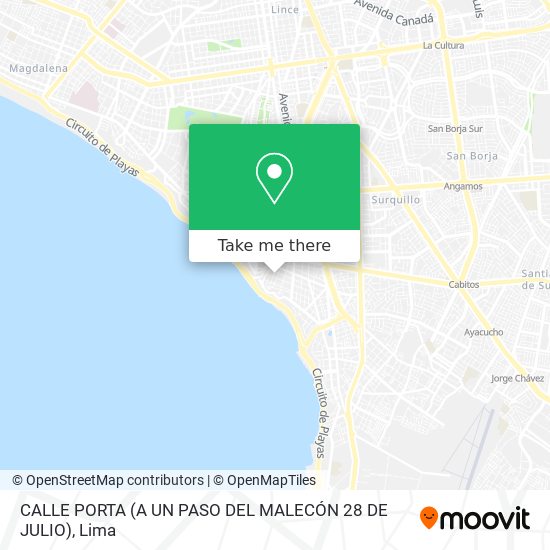 CALLE PORTA (A UN PASO DEL MALECÓN 28 DE JULIO) map