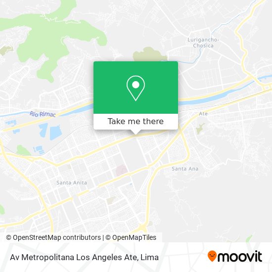 Av Metropolitana Los Angeles  Ate map
