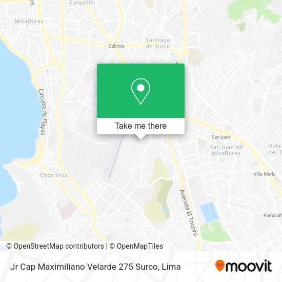 Mapa de Jr  Cap  Maximiliano Velarde 275 Surco