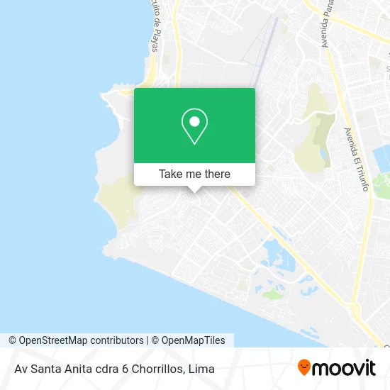Av  Santa Anita cdra 6   Chorrillos map