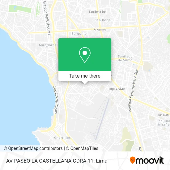 Mapa de AV  PASEO LA CASTELLANA CDRA  11