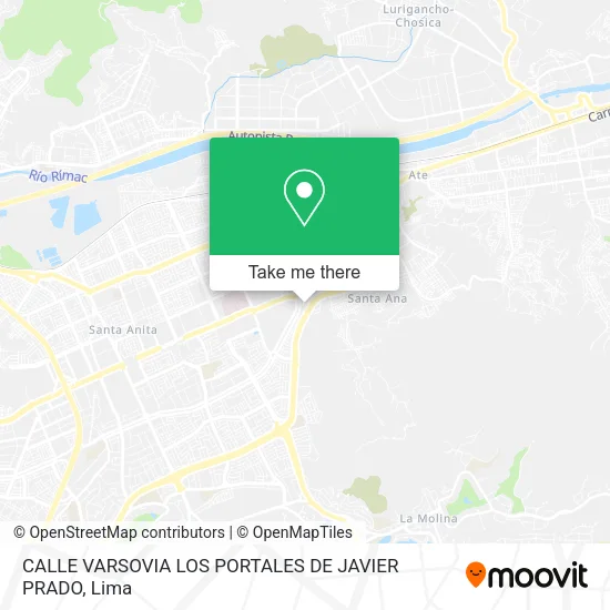Mapa de CALLE VARSOVIA  LOS PORTALES DE JAVIER PRADO
