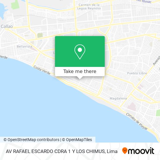 Mapa de AV  RAFAEL ESCARDO CDRA  1 Y LOS CHIMUS
