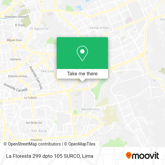 Mapa de La Floresta 299  dpto  105 SURCO