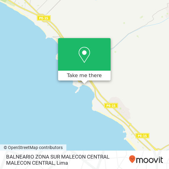 BALNEARIO ZONA SUR  MALECON CENTRAL MALECON CENTRAL map