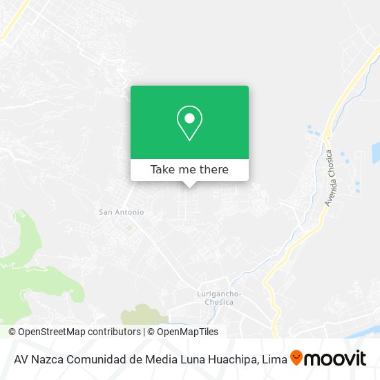 AV  Nazca Comunidad de Media Luna   Huachipa map