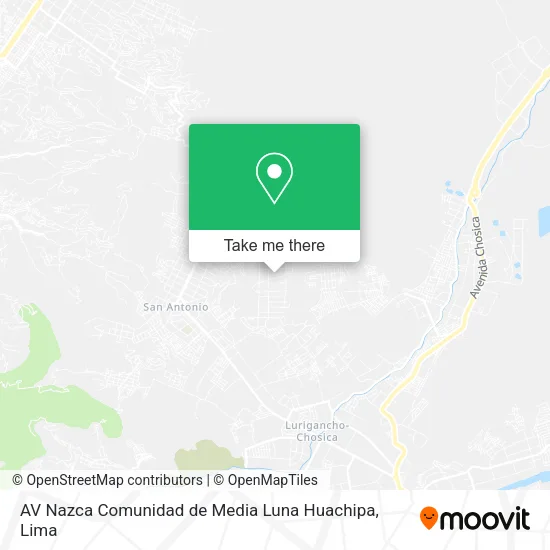 AV  Nazca Comunidad de Media Luna   Huachipa map