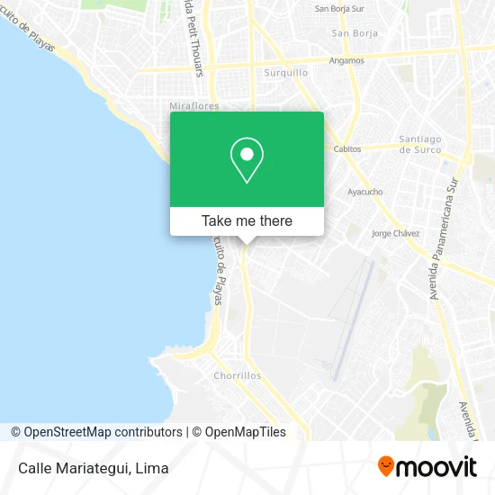 Mapa de Calle Mariategui
