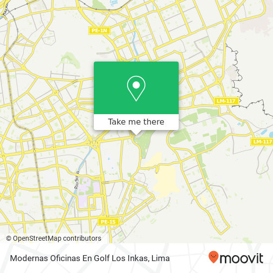 Modernas Oficinas En Golf Los Inkas map