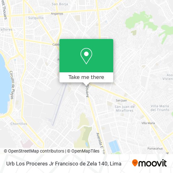 Urb  Los Proceres    Jr Francisco de Zela 140 map