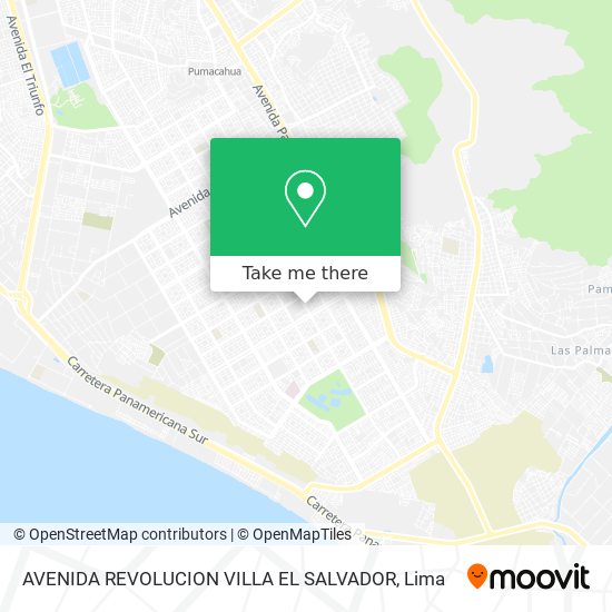 AVENIDA REVOLUCION VILLA EL SALVADOR map
