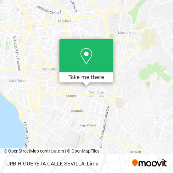 Mapa de URB  HIGUERETA CALLE SEVILLA