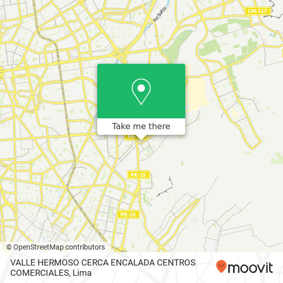VALLE HERMOSO CERCA ENCALADA CENTROS COMERCIALES map