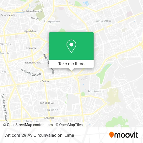 Mapa de Alt  cdra 29 Av  Circunvalacion