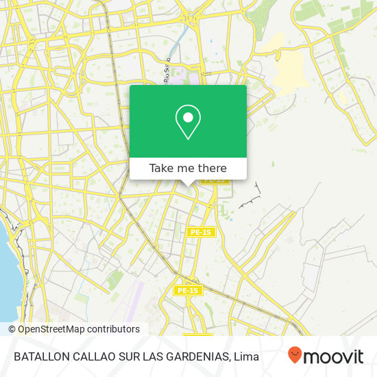 BATALLON CALLAO SUR LAS GARDENIAS map