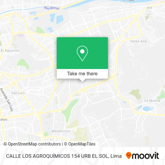 Mapa de CALLE LOS AGROQUÍMICOS 154 URB  EL SOL