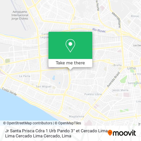 Jr  Santa Prisca Cdra  1 Urb  Pando 3° et  Cercado Lima  Lima Cercado  Lima Cercado map