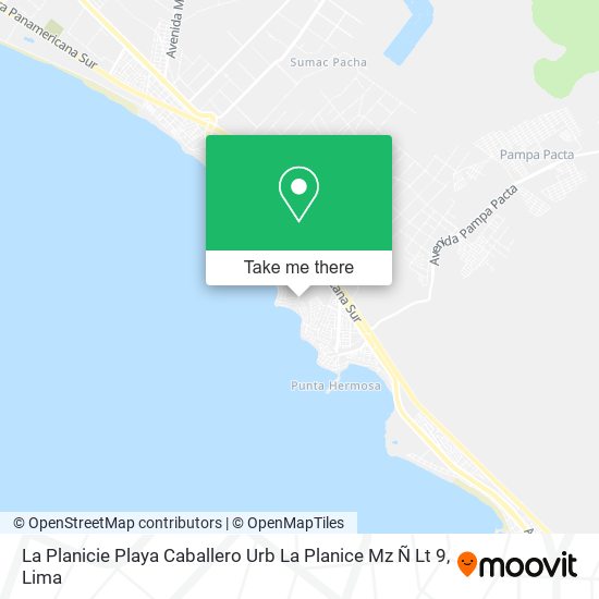 La Planicie  Playa Caballero   Urb  La Planice Mz Ñ Lt 9 map