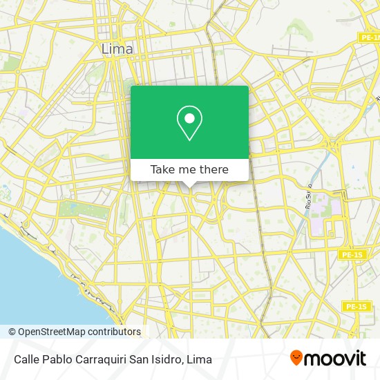 Mapa de Calle Pablo Carraquiri  San Isidro