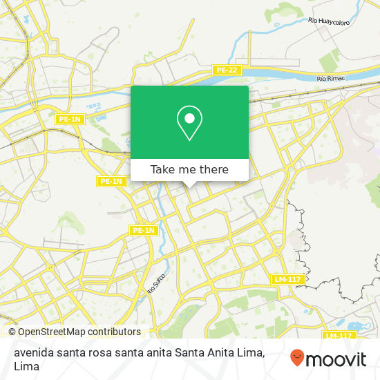 avenida santa rosa  santa anita  Santa Anita  Lima map