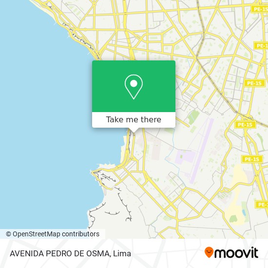 AVENIDA PEDRO DE OSMA map