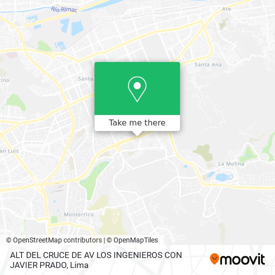 ALT  DEL CRUCE DE AV  LOS INGENIEROS CON JAVIER PRADO map