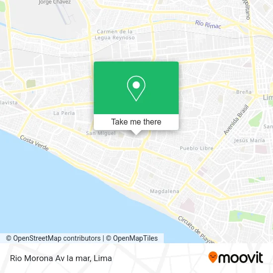 Mapa de Rio Morona Av  la mar