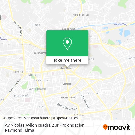 Av  Nicolás Ayllón cuadra 2   Jr  Prolongación Raymondi map