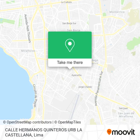 CALLE HERMANOS QUINTEROS  URB  LA CASTELLANA map