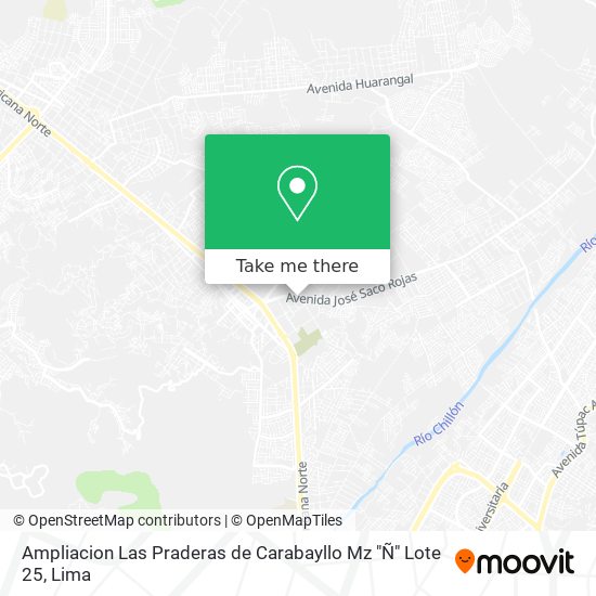 Mapa de Ampliacion Las Praderas de Carabayllo  Mz  "Ñ" Lote 25