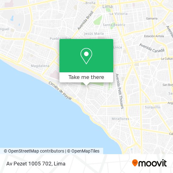 Mapa de Av  Pezet 1005 702