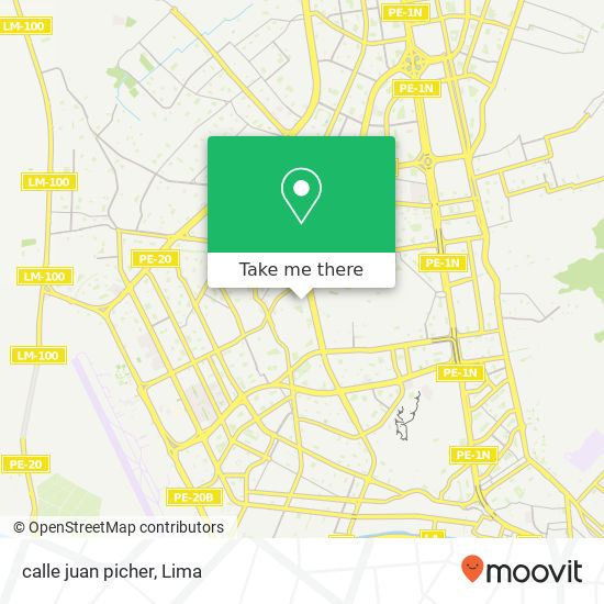 Mapa de calle juan picher