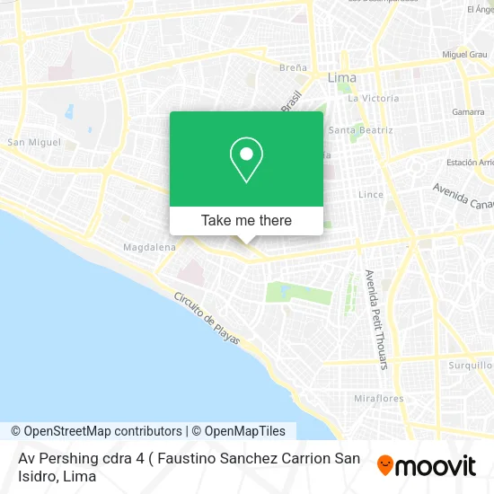 Mapa de Av Pershing cdra 4